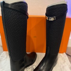 Hermes black boots